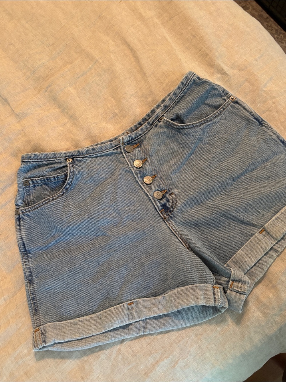 Vintage Gitano Button Fly Light Blue Denim Women’s Shorts